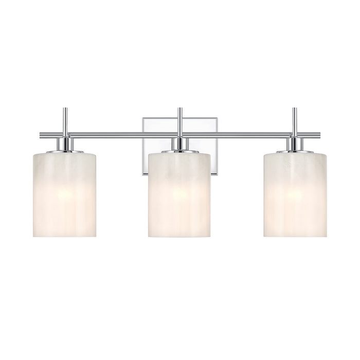 Meridian M80084CH Three Light Bathroom Vanity, Chrome