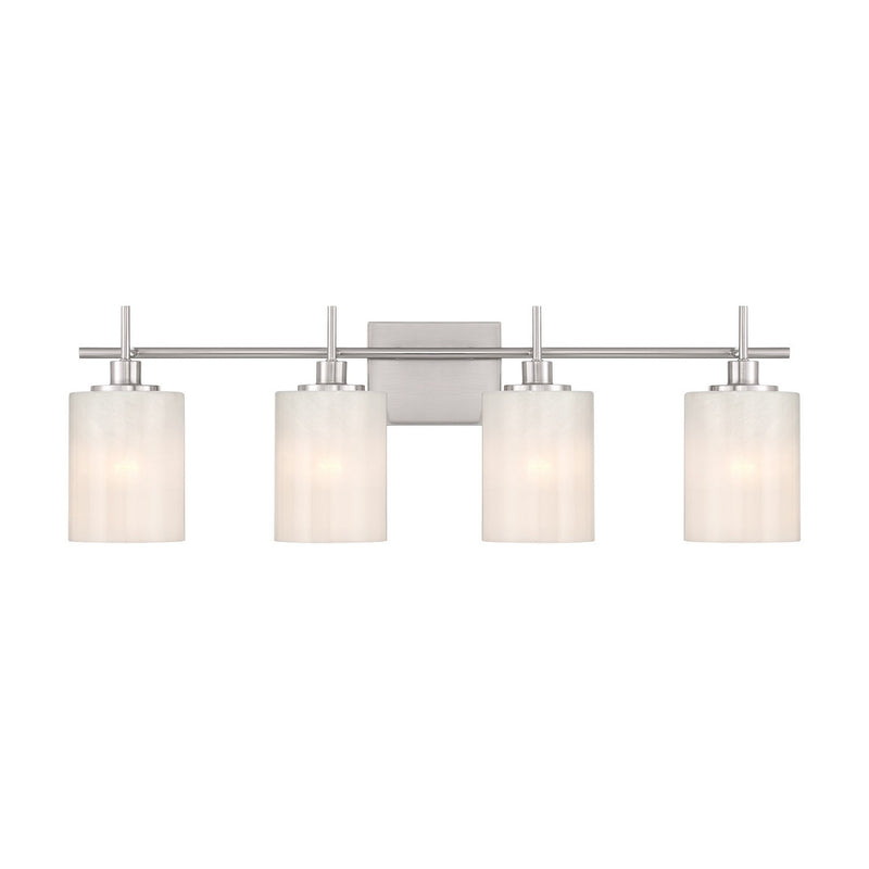 Meridian M80085BN Four Light Bathroom Vanity, Brushed Nickel