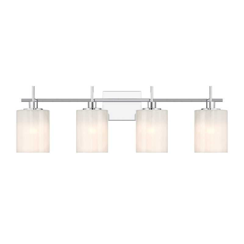 Meridian M80085CH Four Light Bathroom Vanity, Chrome