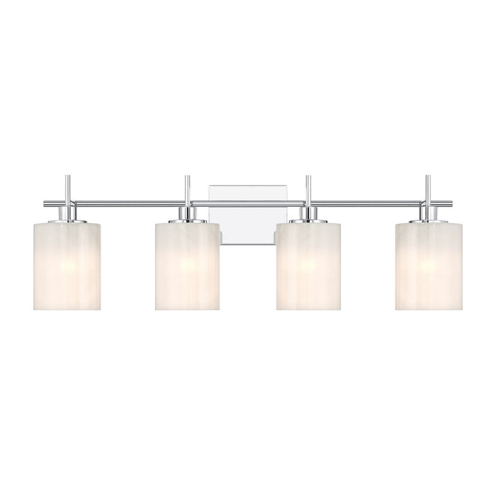 Meridian M80085CH Four Light Bathroom Vanity, Chrome