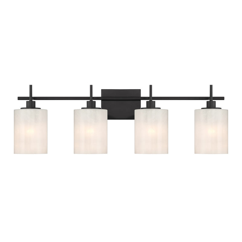 Meridian M80085MBK Four Light Bathroom Vanity, Matte Black