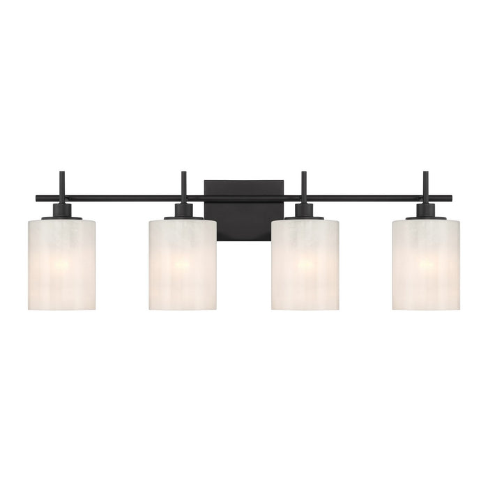 Meridian M80085MBK Four Light Bathroom Vanity, Matte Black