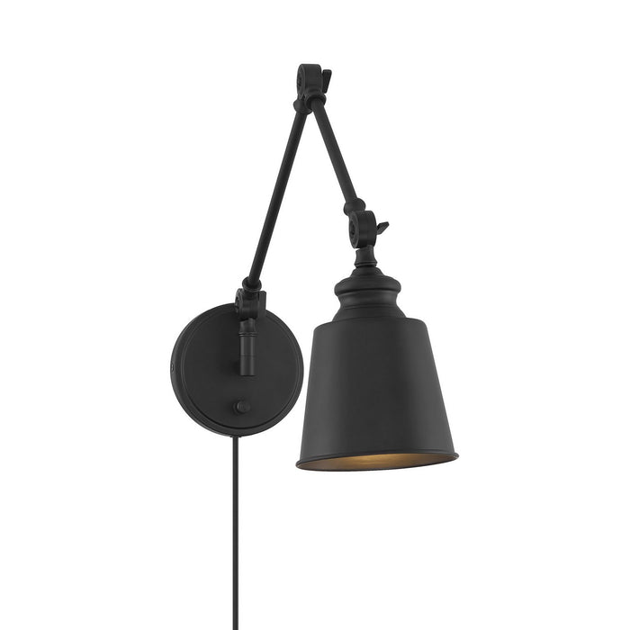 Meridian M90089MBK One Light Wall Sconce (Set of 2), Matte Black
