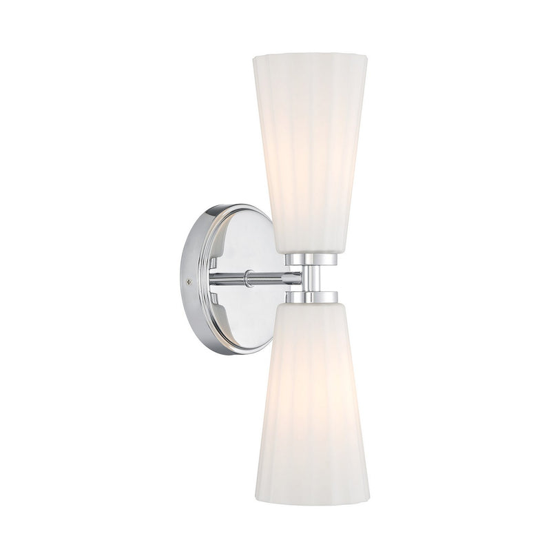 Meridian M90109CH Two Light Wall Sconce, Chrome