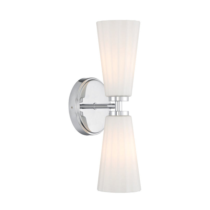 Meridian M90109CH Two Light Wall Sconce, Chrome