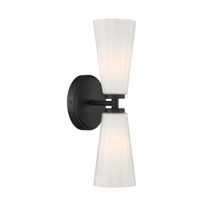 Meridian M90109MBK Two Light Wall Sconce, Matte Black