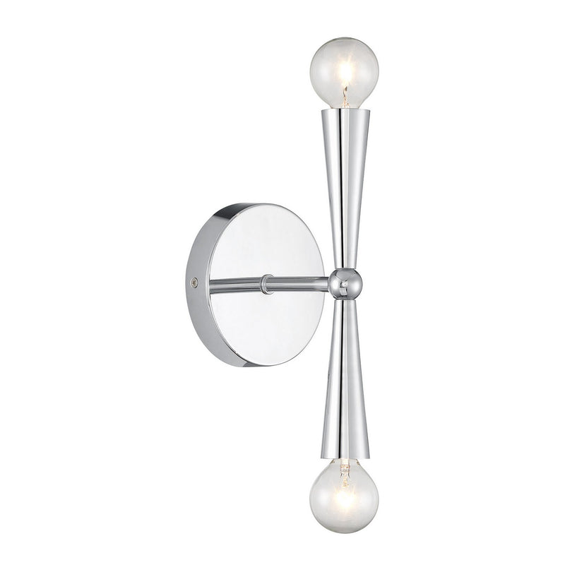 Meridian M90110CH Two Light Wall Sconce, Chrome