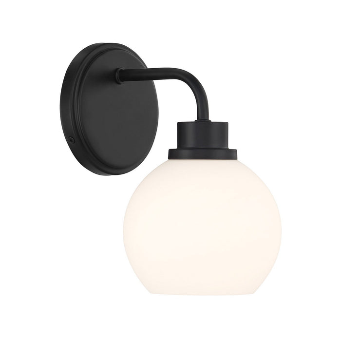 Meridian M90112MBK One Light Wall Sconce, Matte Black