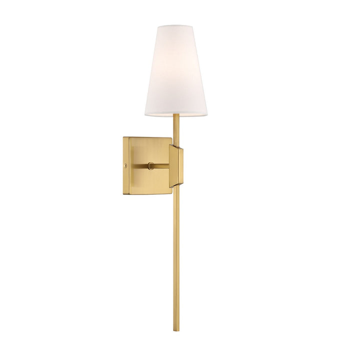 Meridian M90114NB One Light Wall Sconce, Natural Brass