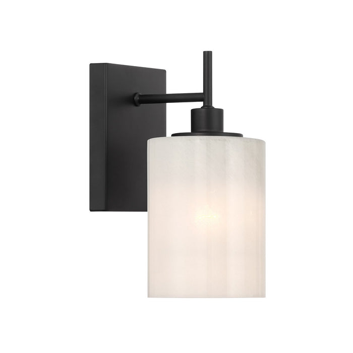 Meridian M90116MBK One Light Wall Sconce, Matte Black