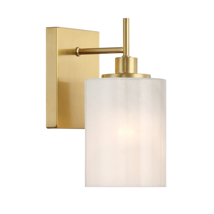 Meridian M90116NB One Light Wall Sconce, Natural Brass