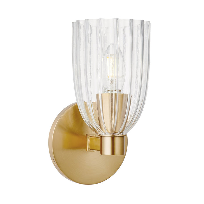 Meridian M90120NB One Light Wall Sconce, Natural Brass