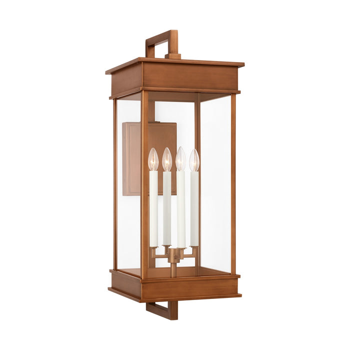 Visual Comfort Studio CO1434NCP Four Light Wall Lantern, Natural Copper