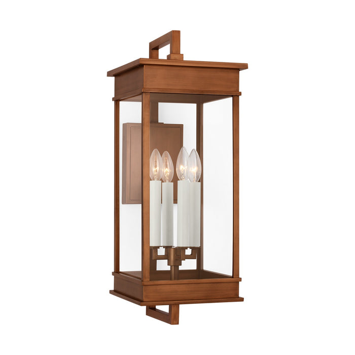 Visual Comfort Studio CO1444NCP Four Light Wall Lantern, Natural Copper