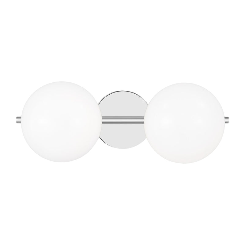 Visual Comfort Studio EV1012CH Two Light Vanity, Chrome