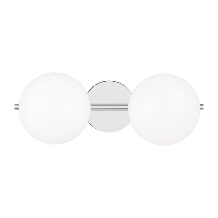 Visual Comfort Studio EV1012CH Two Light Vanity, Chrome