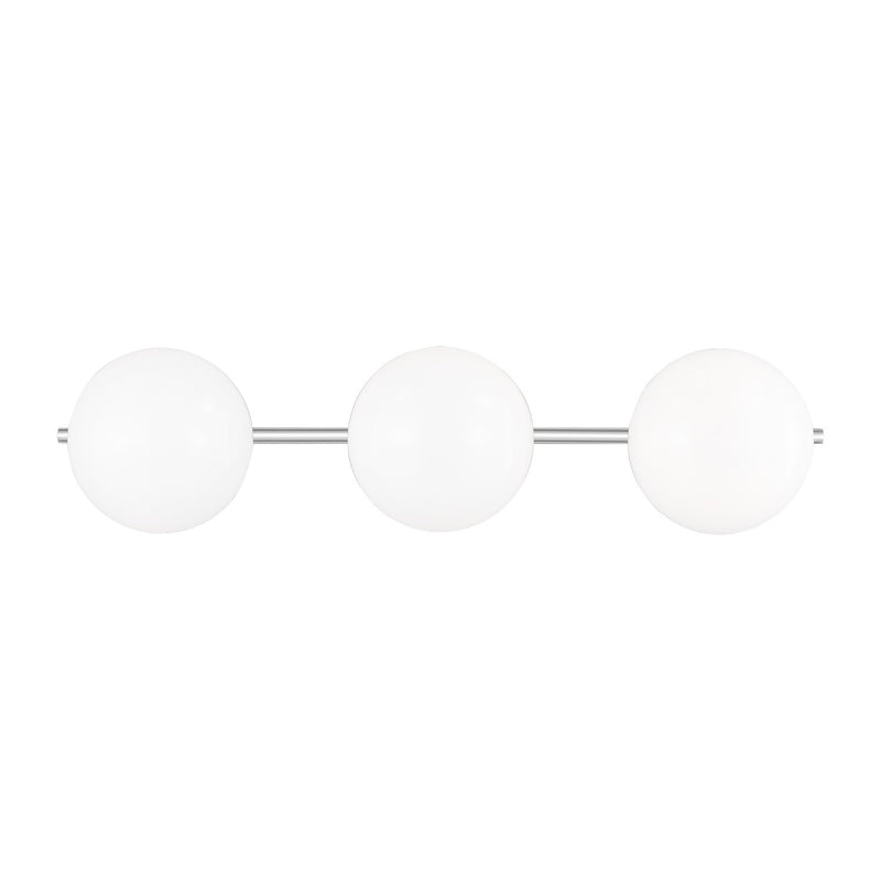 Visual Comfort Studio EV1013CH Three Light Vanity, Chrome