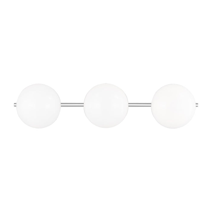 Visual Comfort Studio EV1013CH Three Light Vanity, Chrome