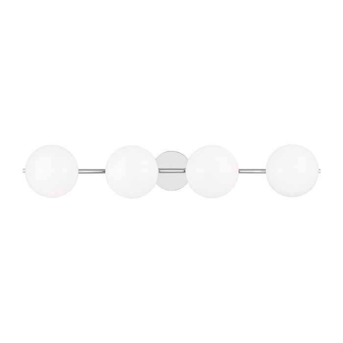 Visual Comfort Studio EV1014CH Four Light Vanity, Chrome