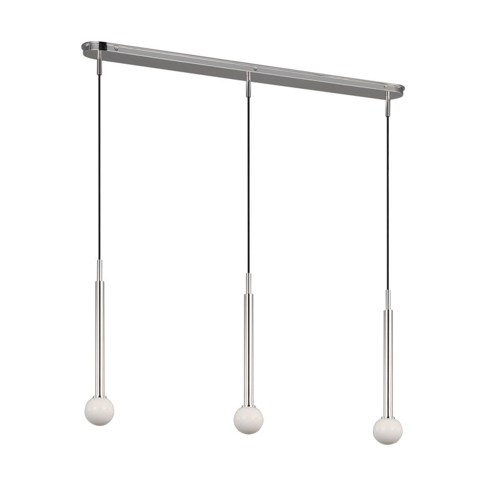 Visual Comfort Studio KC1143PN Three Light Linear Pendant, Polished Nickel