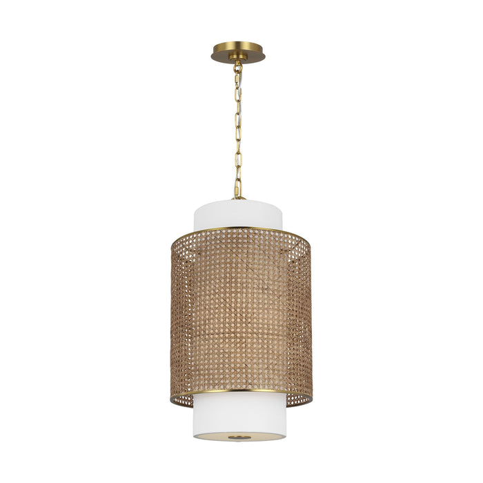 Visual Comfort Studio KSP1171BBSBRTN One Light Pendant, Blonde Rattan