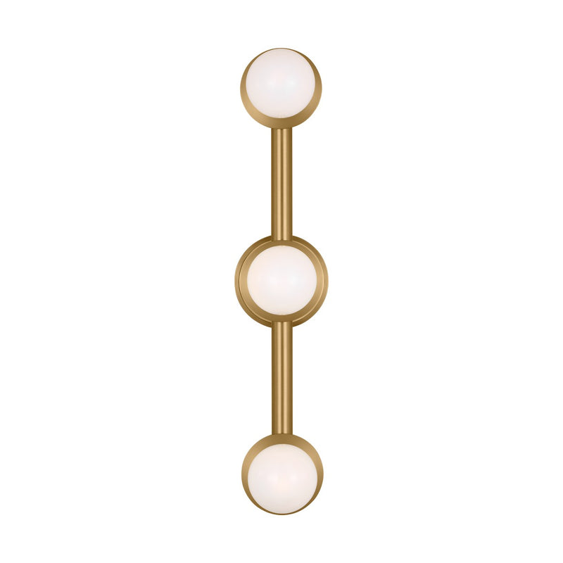 Visual Comfort Studio KWL1173BBS Three Light Vanity, Burnished Brass