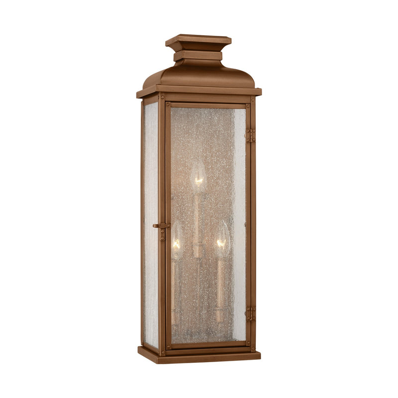 Visual Comfort Studio OL11102NCP Three Light Wall Lantern, Natural Copper