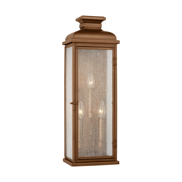 Visual Comfort Studio OL11102NCP Three Light Wall Lantern, Natural Copper