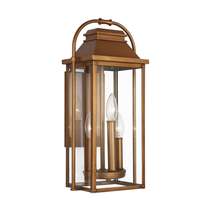 Visual Comfort Studio OL13200NCP Three Light Wall Lantern, Natural Copper
