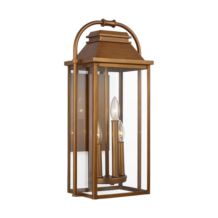 Visual Comfort Studio OL13201NCP Three Light Wall Lantern, Natural Copper