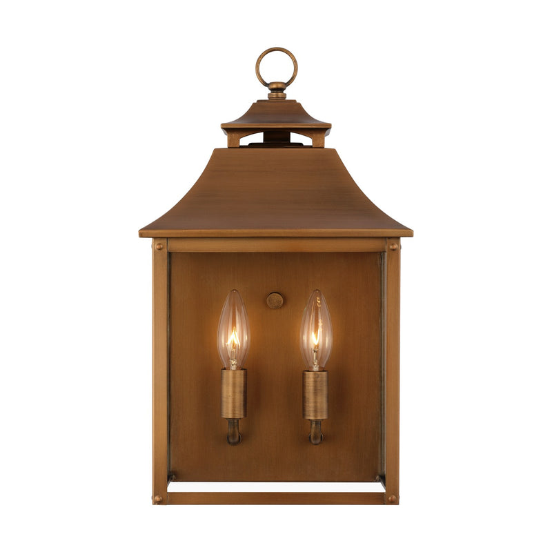 Visual Comfort Studio OL14400NCP Two Light Wall Lantern, Natural Copper