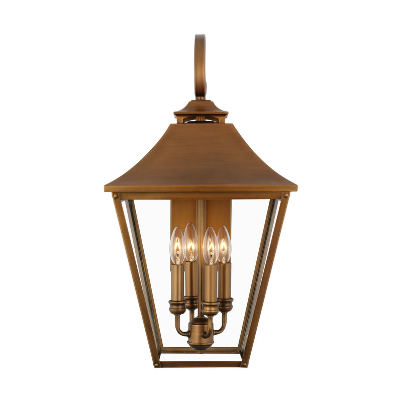 Visual Comfort Studio OL14404NCP Four Light Wall Lantern, Natural Copper