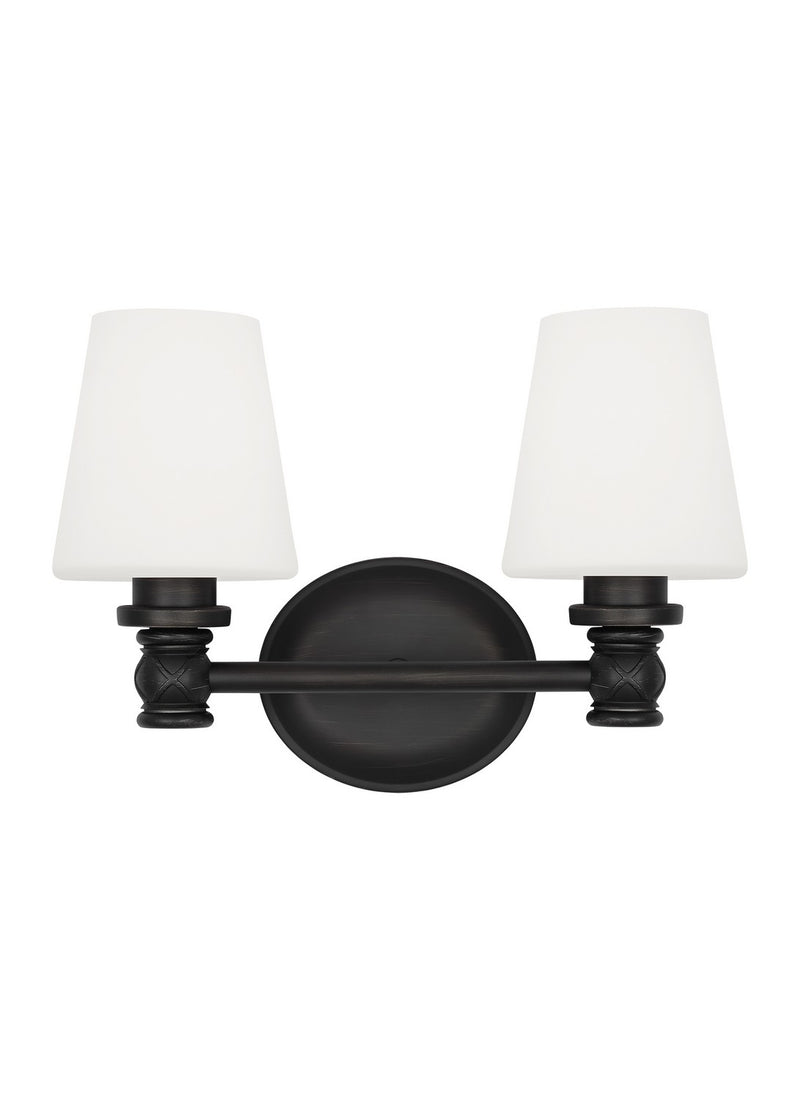 Visual Comfort Studio VS22102AI Two Light Vanity, Aged Iron