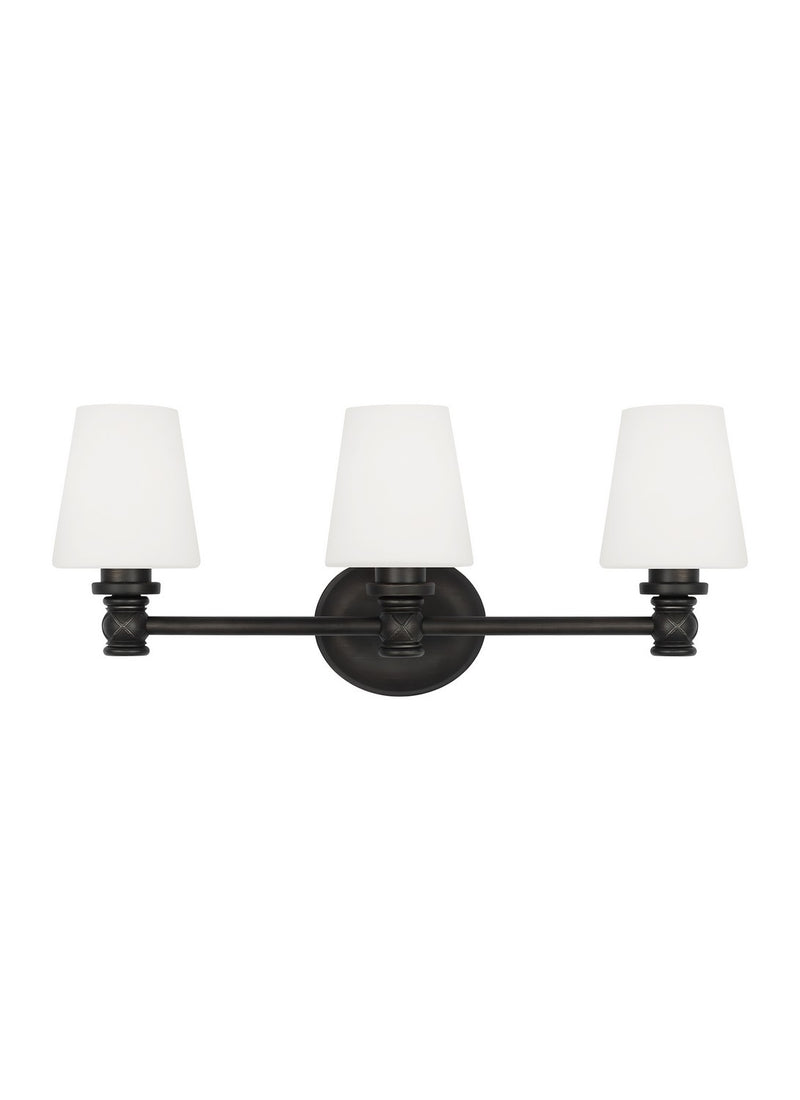 Visual Comfort Studio VS22103AI Three Light Vanity, Aged Iron