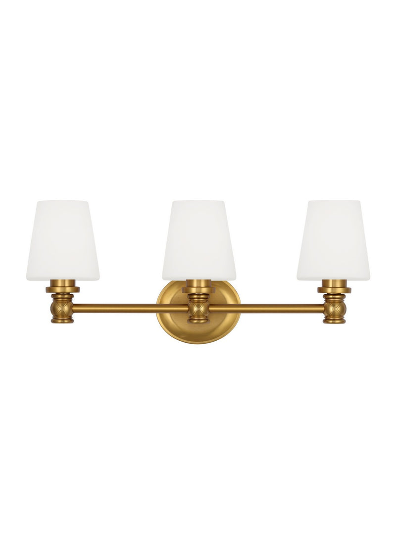 Visual Comfort Studio VS22103BBS Three Light Vanity, Burnished Brass