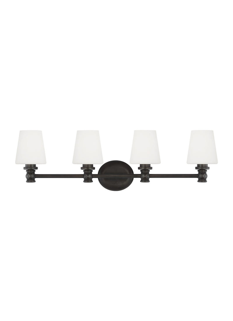 Visual Comfort Studio VS22104AI Four Light Vanity, Aged Iron