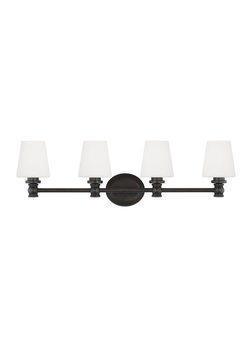 Visual Comfort Studio VS22104AI Four Light Vanity, Aged Iron