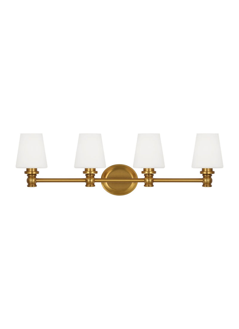 Visual Comfort Studio VS22104BBS Four Light Vanity, Burnished Brass