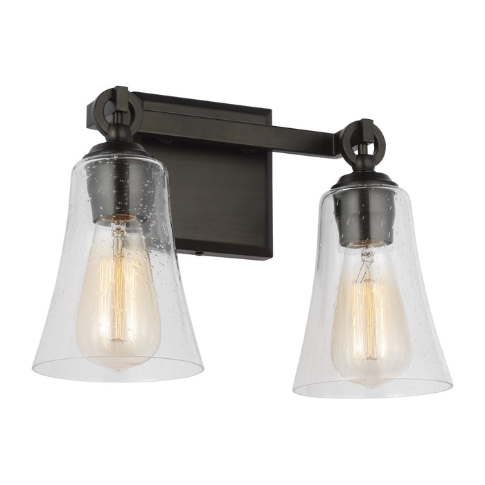 Visual Comfort Studio VS24702AI Two Light Vanity, Aged Iron