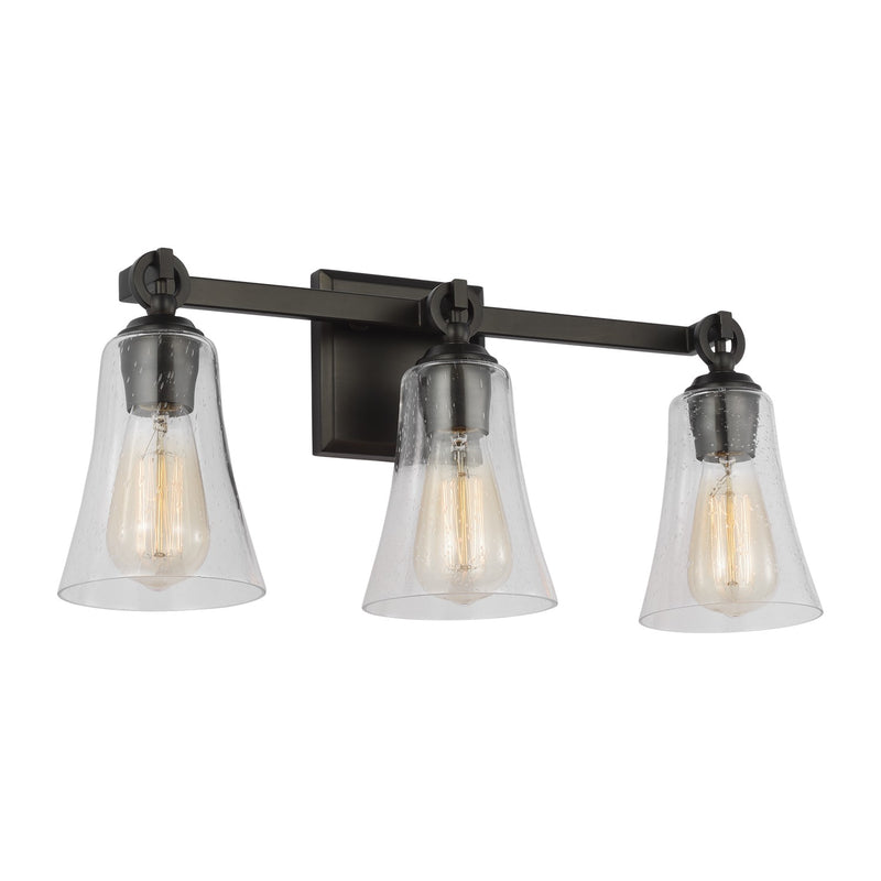Visual Comfort Studio VS24703AI Three Light Vanity, Aged Iron