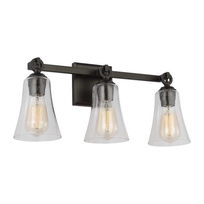 Visual Comfort Studio VS24703AI Three Light Vanity, Aged Iron