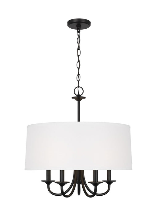 Generation Lighting 3320205EN-112 Five Light Chandelier, Midnight Black