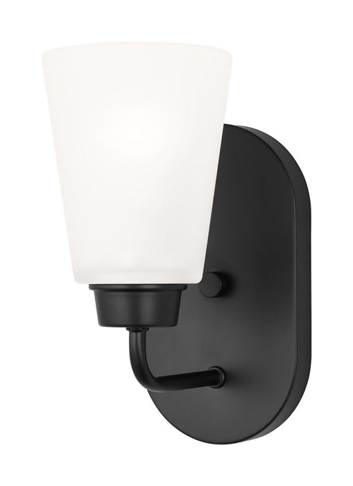 Generation Lighting 4115201EN3-112 One Light Wall / Bath Sconce, Midnight Black