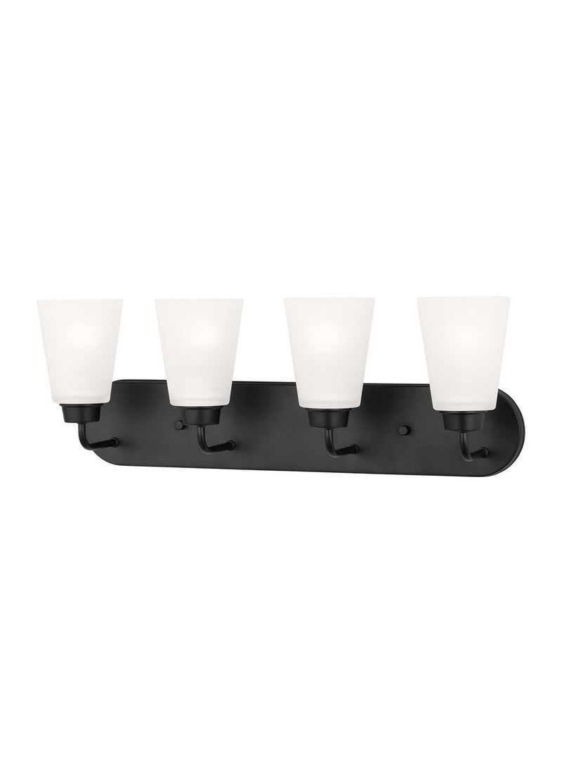 Generation Lighting 4415204EN3-112 Four Light Wall / Bath, Midnight Black