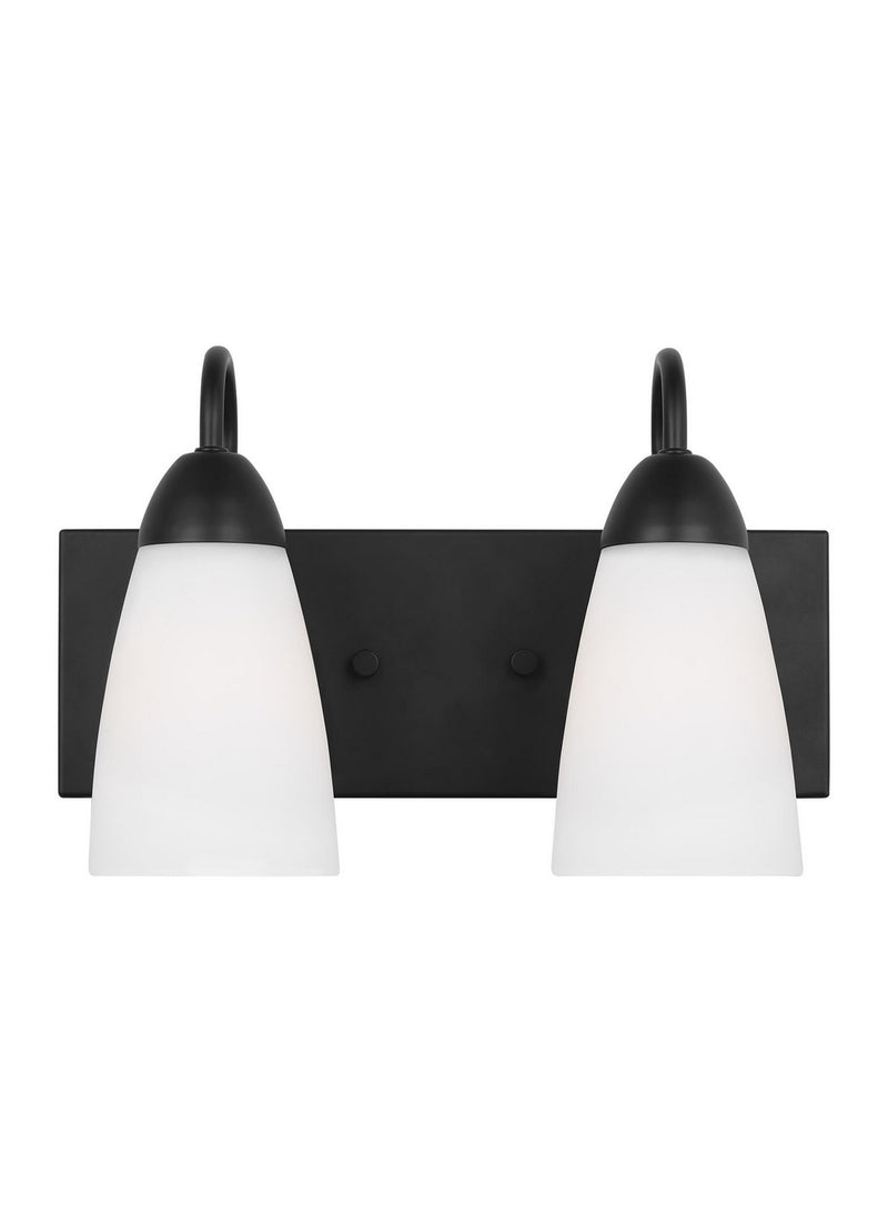 Generation Lighting 4420202EN3-112 Two Light Wall / Bath, Midnight Black