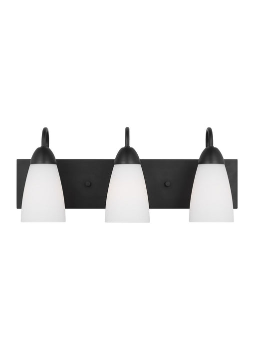 Generation Lighting 4420203EN3-112 Three Light Wall / Bath, Midnight Black