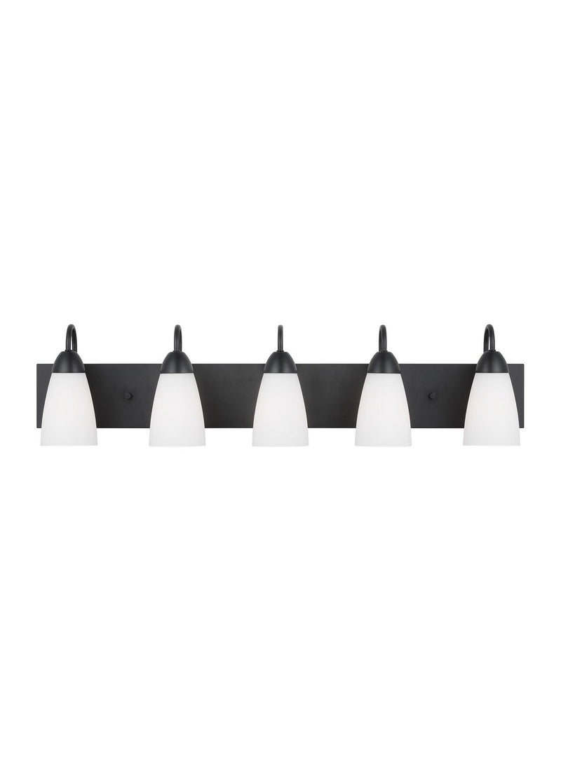 Generation Lighting 4420205EN3-112 Five Light Wall / Bath, Midnight Black
