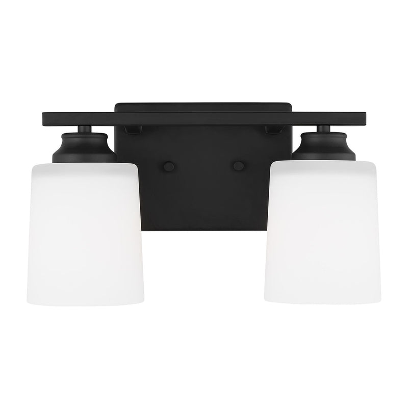 Generation Lighting 4420902EN3-112 Two Light Wall / Bath Sconce, Midnight Black