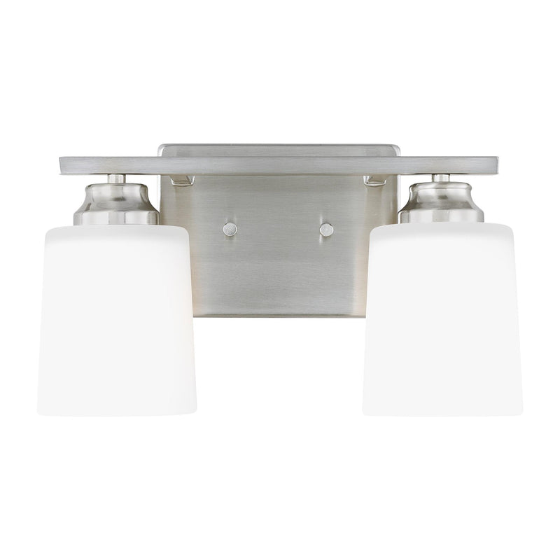 Generation Lighting 4420902EN3-962 Two Light Wall / Bath Sconce, Brushed Nickel