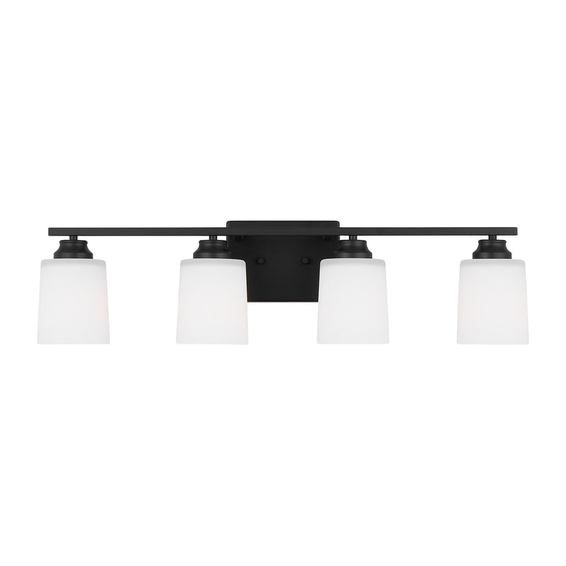 Generation Lighting 4420904EN3-112 Four Light Wall / Bath Sconce, Midnight Black